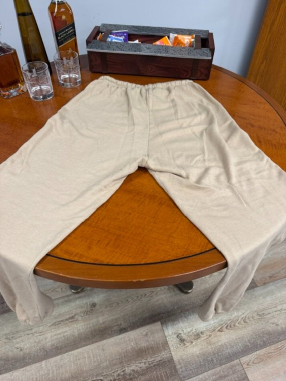 LIKE NEW + Aviator Nation Heart sweatpants +Tan+ Extra Large - Picture 2 of 5